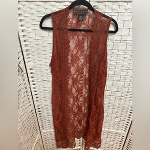 Polly & Esther Kimono size L women’s like new rust‎ color